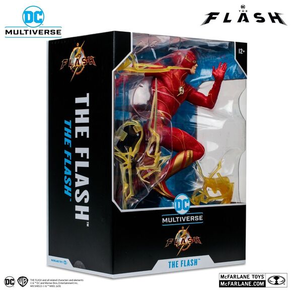 DC Multiverse THE FLASH Movie McFarlane Toys 12” Statue Lightning Running Pose - Picture 2 of 7